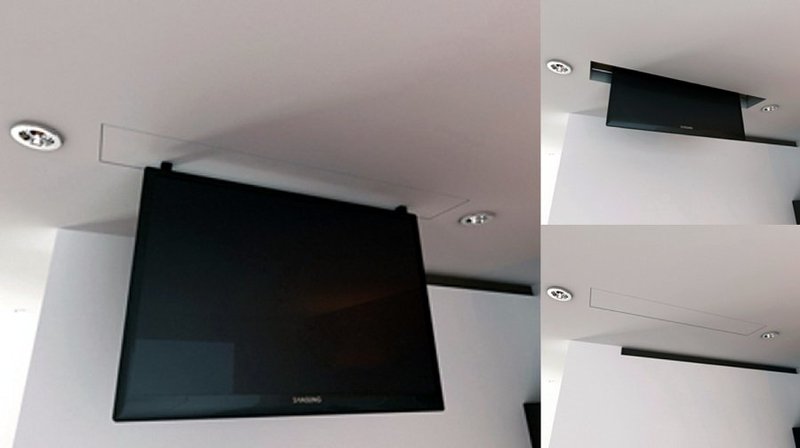 TV MOVING CT - Supporto tv motorizzato da soffitto per tv scomparsa soffitto