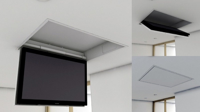 TV MOVING CHR - Supporto tv motorizzato da soffitto per tv scomparsa  soffitto